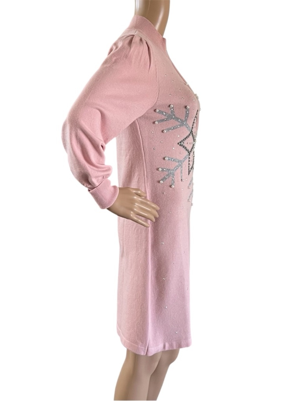 Boston Proper Pink Crystal-Embellished Mini Dress - Picture 4 of 7